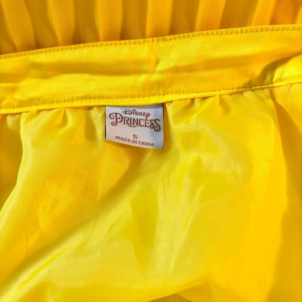 Disney Princess Vibrant Yellow Pleated A-Line Skirt‎ Size Small